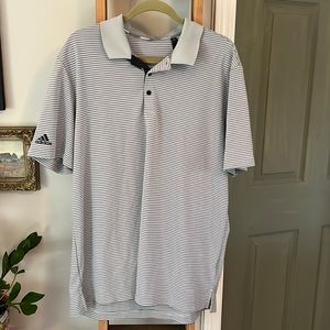 Men’s Adidas Golf Polo | Size XL | Stripe Polo Shirt